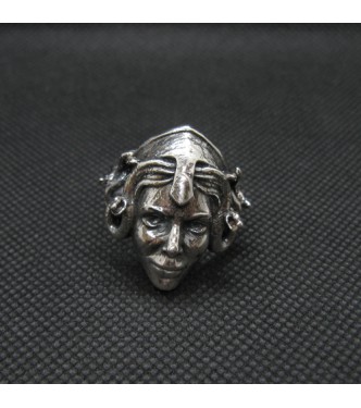 R002074 Sterling Silver Ring Medusa Gorgon Genuine Solid Hallmarked 925 Handmade